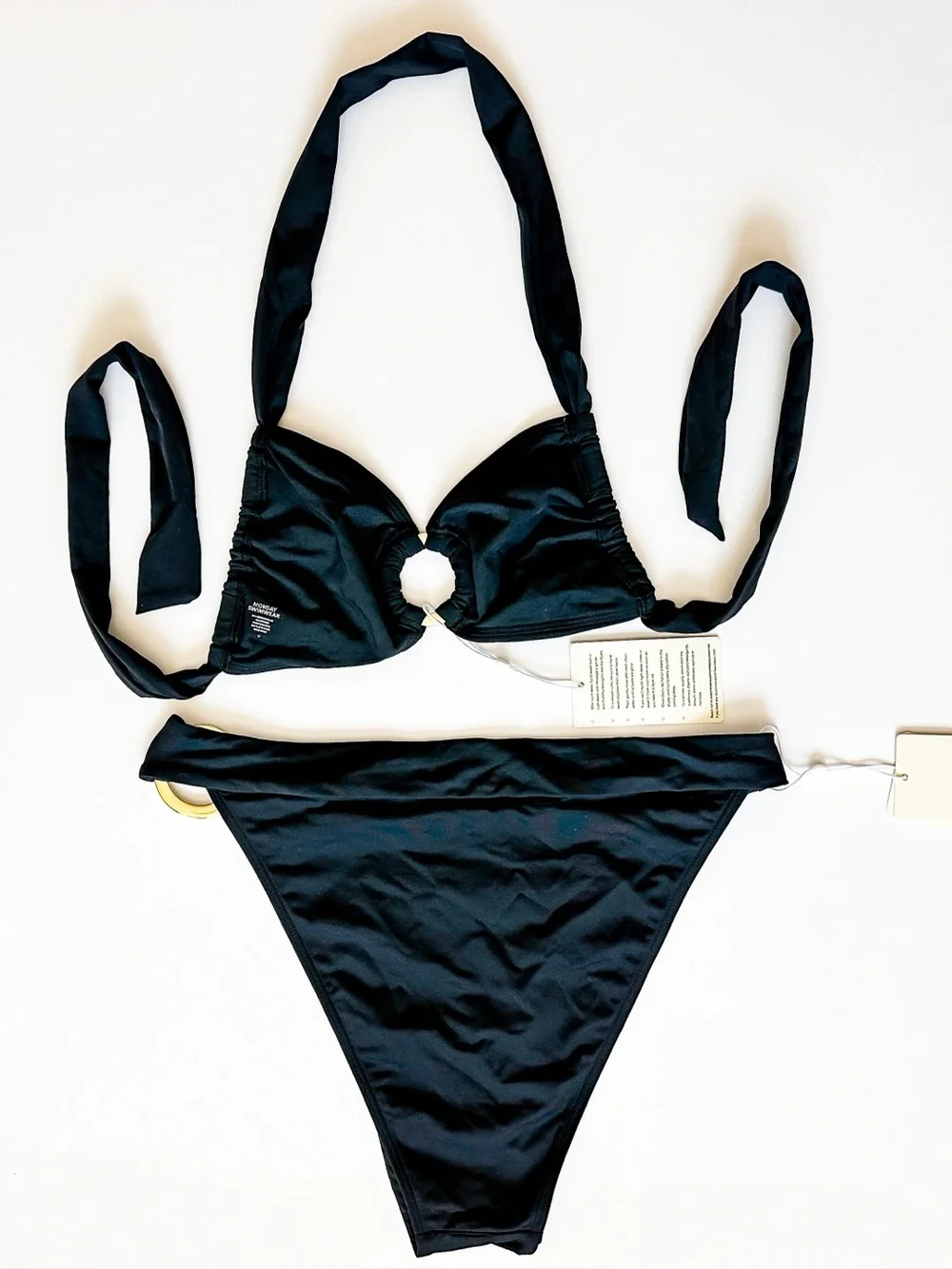 Monday Swimwear Brontë Top & Antigua Bottom Bikini Set Black Women’s